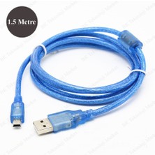 BK Teknoloji Mini USB 5 Pin Fitreli V3 Şarj Data Kablosu - 1.5 Metre