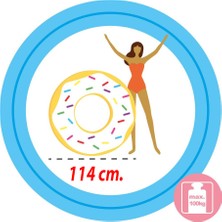 Elifeshop ES56263 Şekerli Donut Tasarımlı Havuz & Deniz Simidi Can Simidi 114 Cm.