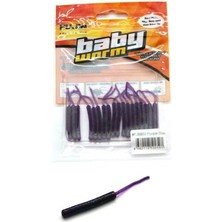 Fujin Baby Worm 5.2 cm Floating Suni Yem Purple Glow Renkli LRF Avcılığı İçin Uygun