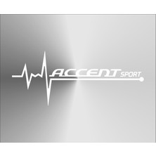 Oto Sticker Hyundai Accent Nabız Kalp Atışı Sticker 2 Adet