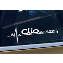 Oto Sticker Renault Clio Nabız Kalp Atışı Sticker 2 Adet