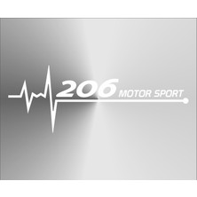 Oto Sticker Peugeot 206 Nabız Kalp Atışı Sticker 2 Adet