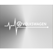 Oto Sticker Vw Volkswagen Nabız Kalp Atışı Sticker 2 Adet