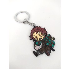 Hd Marketim Demon Slayer Tanjiro Kamado Metal Figür Anahtarlık