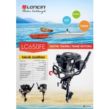 Loncin LC650FE Dıştan Takmalı Tekne Motoru 196CC 4 Zamanlı