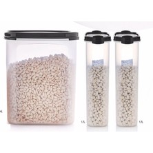 Tupperware 3 Lü  Oval  Saklama Set Siyah Kapak Esc