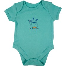 George Deniz Hayvanları Baskılı 5'li Kısa Kollu Bodysuit / Zıbın