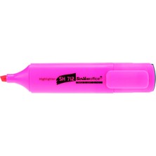 Scrikss Office SH712 Fosforlu Kalem Pembe 12'li