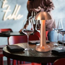 RRULTECH Ambiyans Taşınır Dokunmatik 3 Fonksiyonlu Işık Renk Şarjlı Dimli Bar Restoran Yemek Masası Dekoratif Masa Lambası