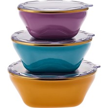 Karaca Fancy Violet 6 Parça Emaye Saklama Kabı