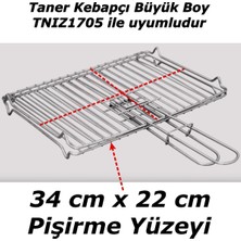 Taner Kebapçı Büyük Çift Telli Yedek Izgara Teli Mangal Teli 34*22 Cm