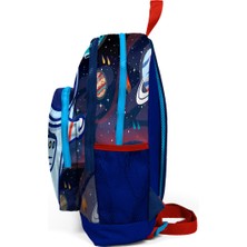 Coral High Kids Dört Bölmeli Okul Sırt Çantası Saks Mavi Astronot Desenli 23724