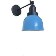 Dylight Retro Metal Dekoratif Rustik Akrobatik Mavi Mafsallı Duvar Aplik