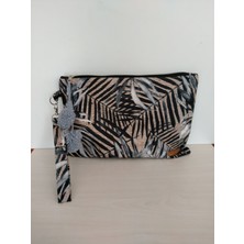 Merih Desing Store Tropikal Desenli Clutch Çanta