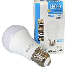 Seldur 9W E 27 LED Ampul 6500K Beyaz Işık