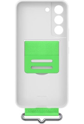 Samsung Galaxy S22 Plus Kordonlu Silikon Kılıf - Beyaz EF-GS906TWEGWW