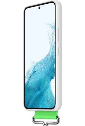 Samsung Galaxy S22 Plus Kordonlu Silikon Kılıf - Beyaz EF-GS906TWEGWW