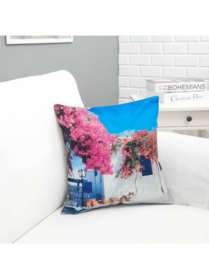 Körfez Kırlent Yaz Temalı Alaçatı Desen Kırlent Kılıfı 43X43CM