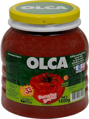 Akfa Olca Domates Salçası 1600 gr Cam 3 Adet