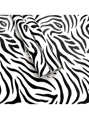 D-C-Fix 346-0237 Siyah Beyaz Zebra Desen Yapışkanlı Folyo (45CM x 2mt)