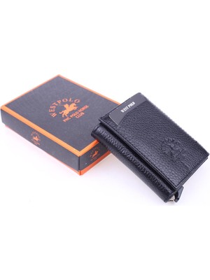 West Polo 5550 Hakiki Deri Erkek Mekanizmalı Kartlık Cüzdan