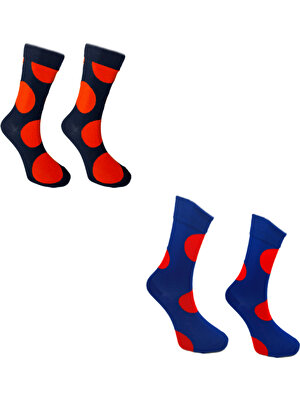 Sockscdc Official Puanlı Renkli Pamuklu Çoraplar 5 Adet Kutulu