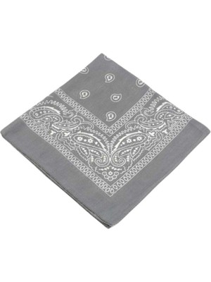 New Obsessions Şal Desenli Kare Koton Bandana Fular