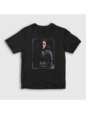 Presmono Unisex Çocuk Siyah Bella Swan Twilight T-Shirt