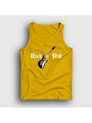 Presmono Unisex Sarı Guitar Rock And Roll Atlet
