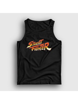 Presmono Unisex Siyah Logo Oyun Street Fighter Atlet