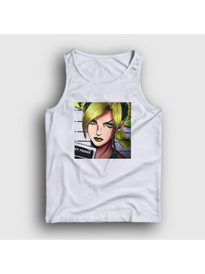 Presmono Unisex Beyaz Jolyne Cujoh Anime Jojo Atlet