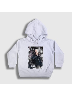 Presmono Unisex Çocuk Beyaz Geralt Of Rivia Dizi Witcher Kapüşonlu Sweatshirt