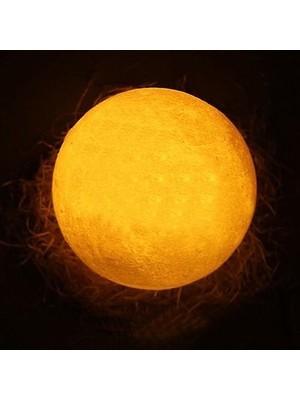 SLD 15 cm / 5.9in Ay Gece Lambası / 3D Baskılı Ay Küre Lambası