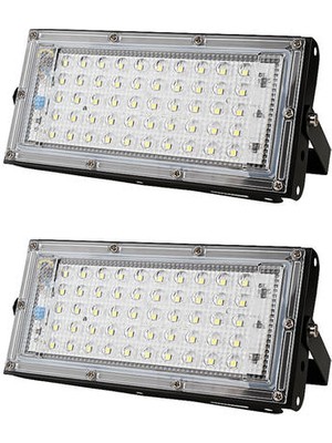 SLD (Rgb) 2x 240 V 50 W LED Sel Işık IP65 Bahçe Açık Güvenlik Peyzaj Smd Spotlight