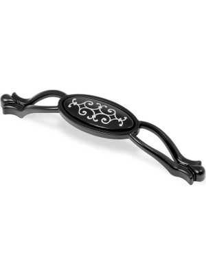 Nzb  Çekmece Dolap Kapak Kulpu Kulbu 128 Mm Lüks Metal Kulp Mat Siyah