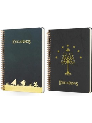Lord Of The Rings (Yüzüklerin Efendisi) Siyah ve Yeşil Butik Defter 96 Yaprak Çizgili 17X24