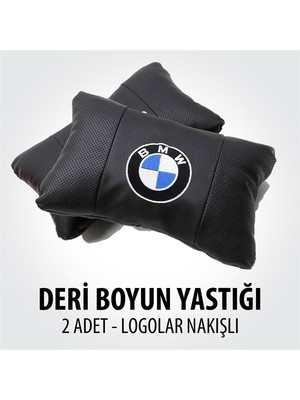 Tuning Garage Market Araca Özel Deri Boyun Yastığı Özel Ürün Nakış Işlemeli