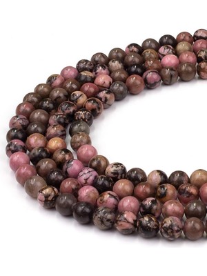 Dünya Doğal Taş 6 mm Rodonit Taşı Dizi