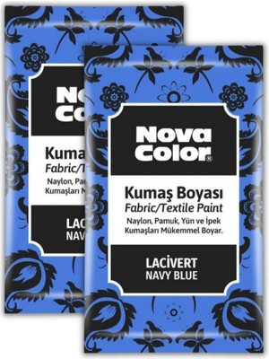 Lacivert Kumaş Boyası Toz 12 gr 1 Adet Nova Color Toz Kumaş Boyası Lacivert Kot Pantalon Gömlek Tişört Tekstil Kumaş Boyası 1 Adet