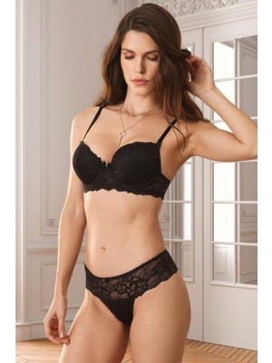 Pıerre Cardın 4790 Lyon Dantelli Push Up Sütyen Takım Destekli