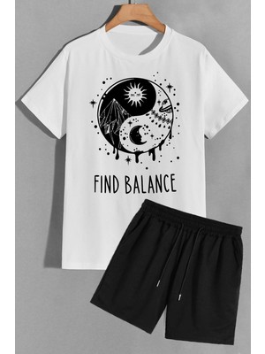 Trendypassion Ying Yang Şort T-Shirt Eşofman Takımı