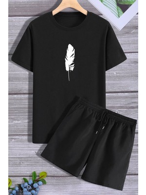 Trendypassion Tüy Şort T-Shirt Eşofman Takımı