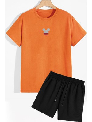 Trendypassion Sırt Baskılı Şort T-Shirt Eşofman Takımı
