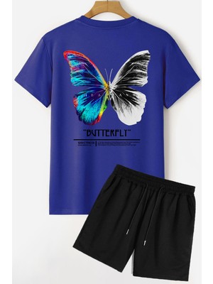 Trendypassion Butterfly Sırt Baskılı Şort T-Shirt Eşofman Takımı