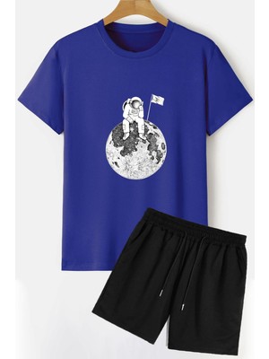 Trendypassion Uzay Temalı Şort T-Shirt Eşofman Takımı