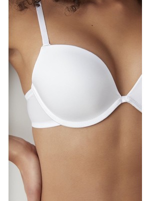 Penti Wowbra Push Up Dolgulu Beyaz Sütyen 75D Dikişsiz Rahatlık ve Nefes Alabilir Yapı