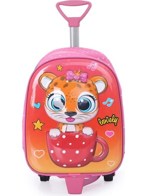 Masho Trend Çekçekli Fincan Kedicik Anaokulu Çantası - Kız Çocuk Çanta - Kreş Çantası