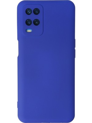 Caseart Oppo A54 4g Kapak Içi Kadife Kamera Korumalı Lansman Silikon Kılıf - Koyu Mavi