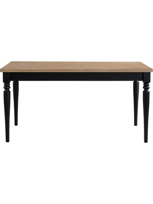 Mobilya Baba Star Siyah Yemek Masası 125CM