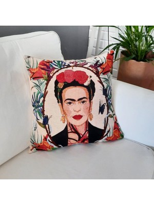 Körfez Kırlent Goblen Dokuma Kırlent Kılıfı Frida 43 x 43 Cm